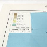 Vintage map of Netherlands Belgium Luxembourg 43x43cm from 1950
