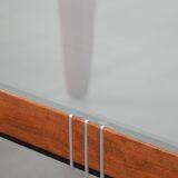 Beautiful Art Deco design coffee table with a glass top