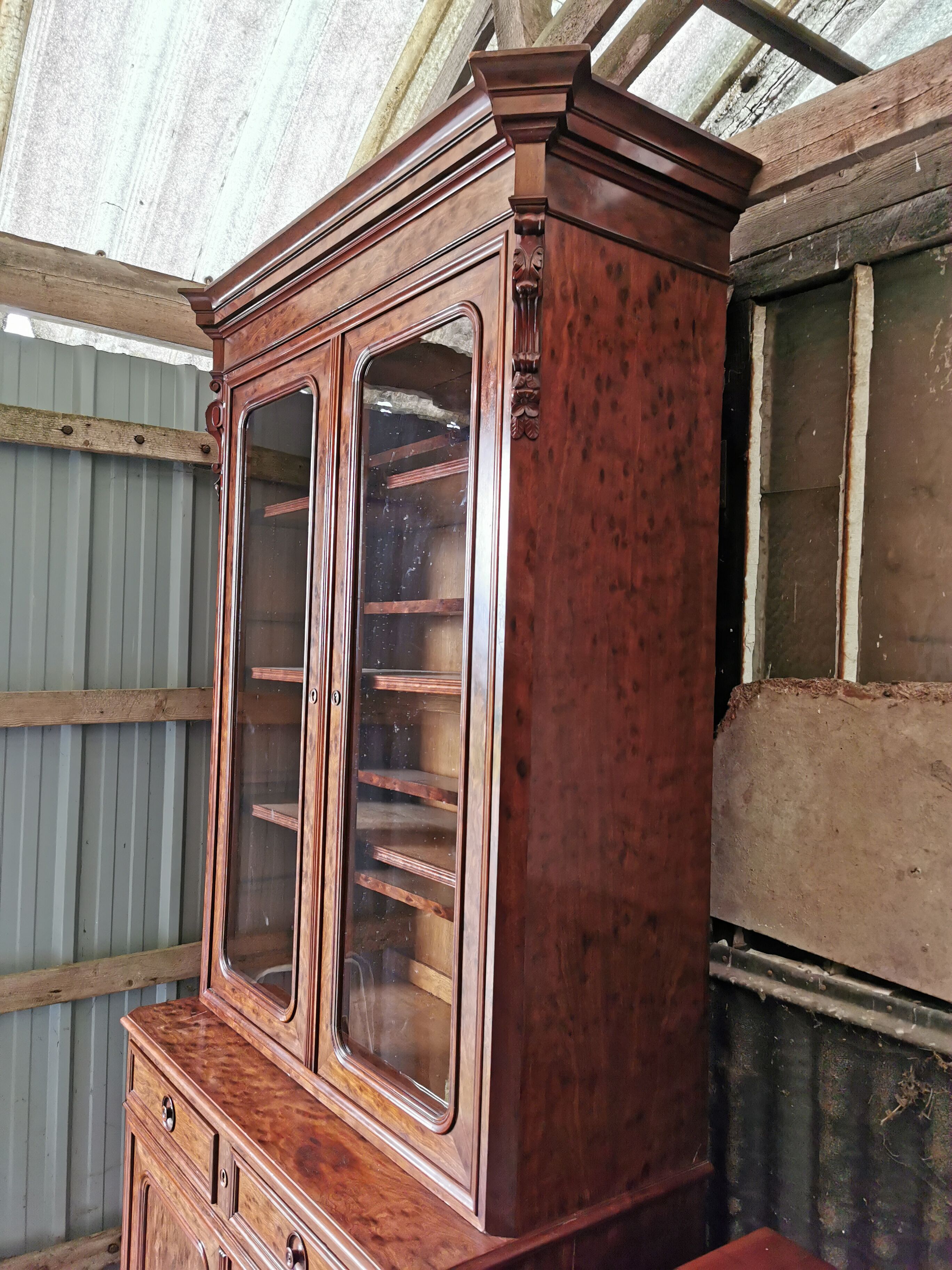 Buffet two 19th century glazed body Louis Philippe has customised