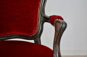 Antique Louis Philippe Style Italian Lounge Chairs, Set of 2