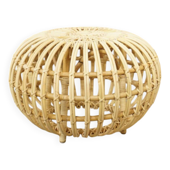 Large Rattan Ottoman attributed to Franco Albini, 1950s