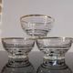 Set of 6 champagne glasses with gold edging and vintage star feet