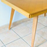 Oak table with compass feet