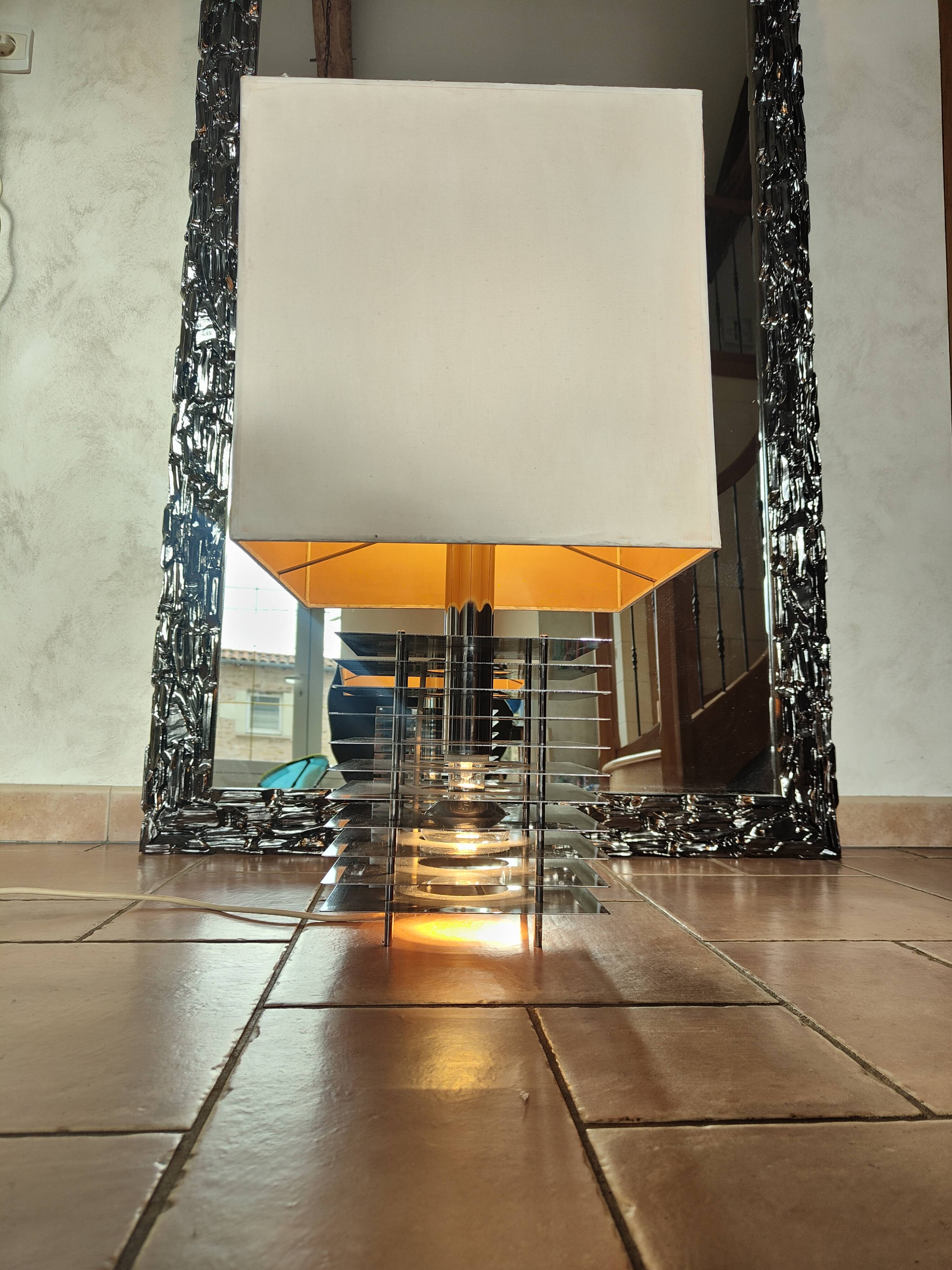 Lampe design italien inox