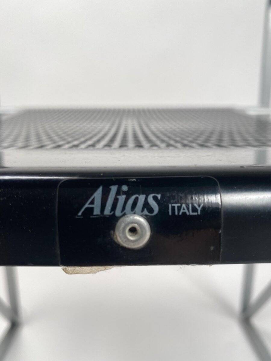 Model 601 Seconda Chairs in Metal attributed to Mario Botta, 1982, Set of 4