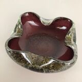 Murano glass ashtray "Golden Dust", Italy, 1970