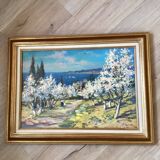 Signed painting Oil on canvas dimensions: height - 52 cm - length - 68 cm