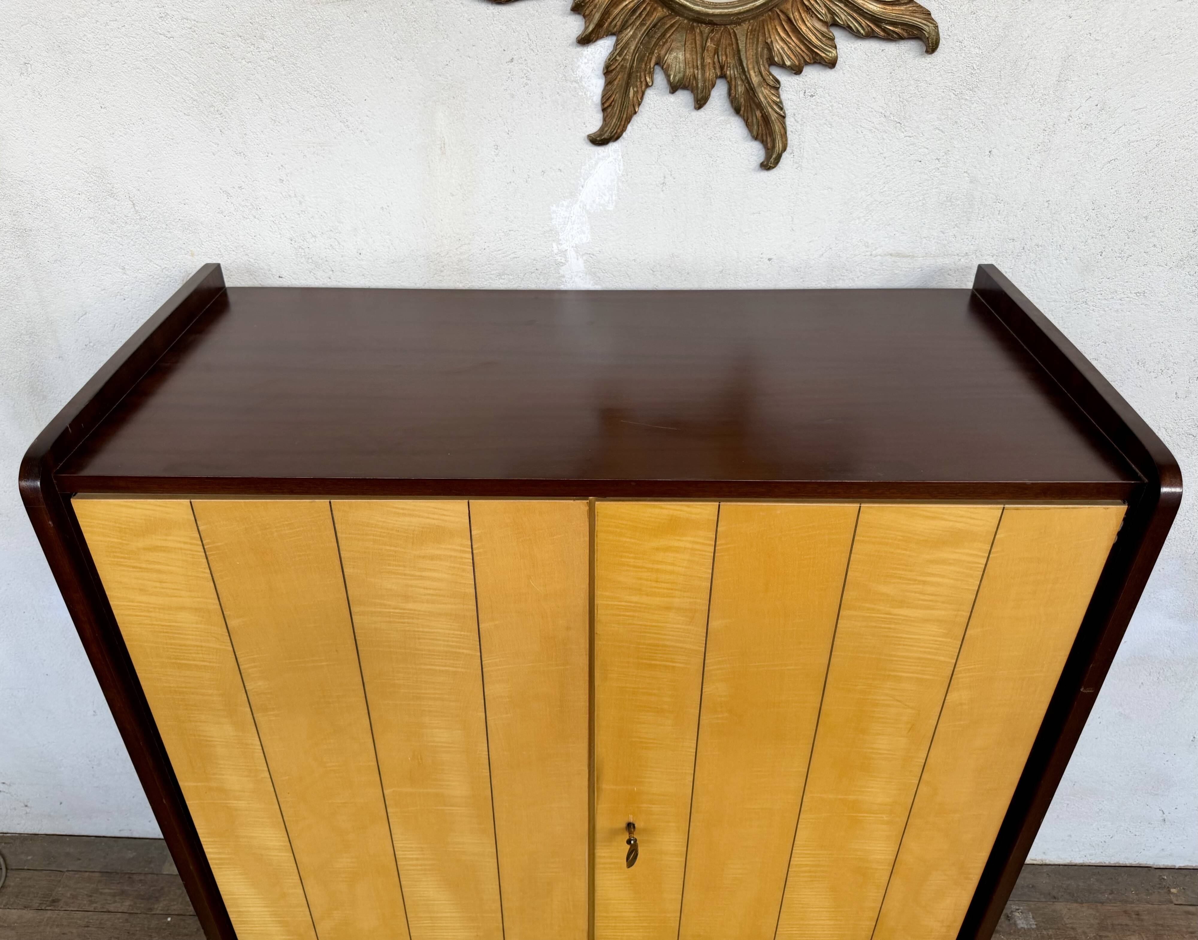 Vintage two-tone wardrobe – Tapered legs – 1960s Scandinavian style