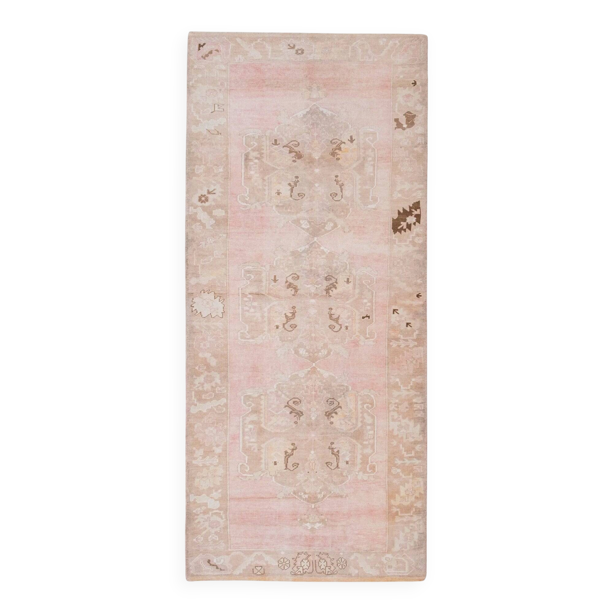 Vintage Turkish handmade rug 170x380 cm