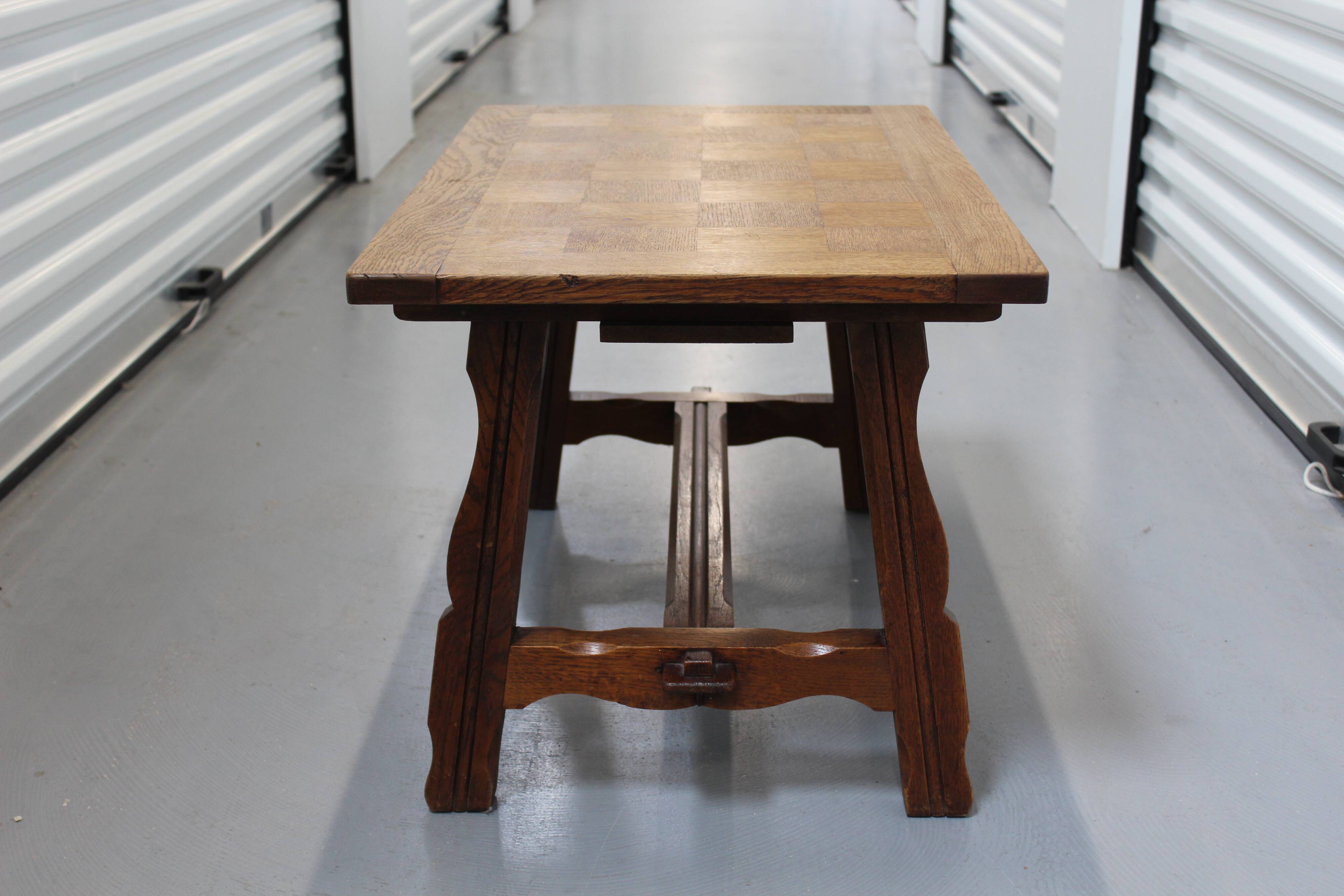Rustic wooden coffee table