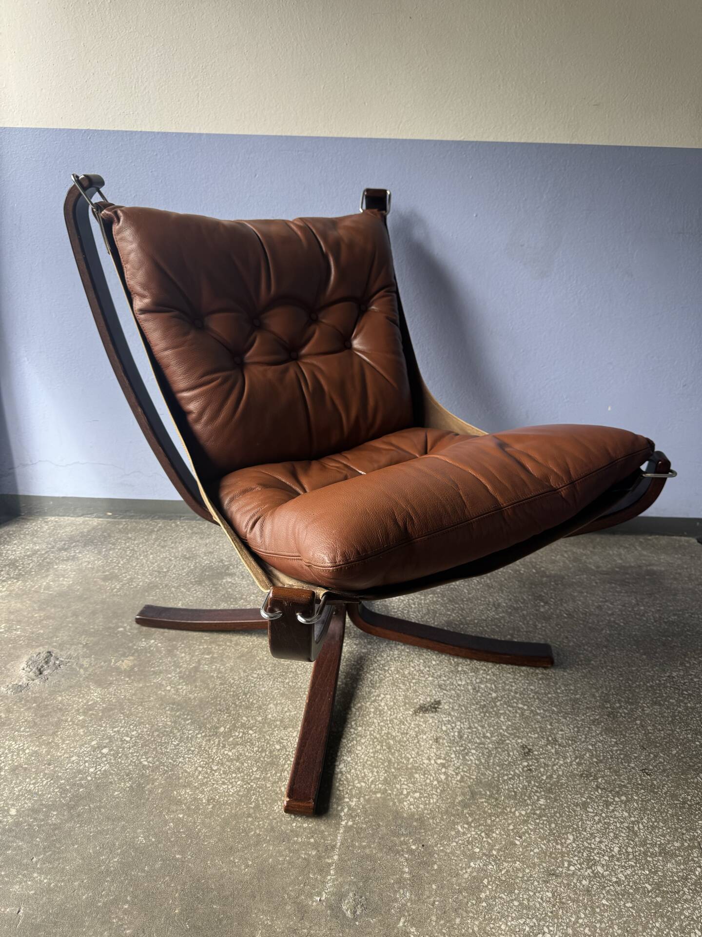 Vintage Scandinavian Falcon lounge chair by Sigurd Ressel, 1970.
