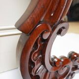 Antique Baroque Wall Mirror in Carved Mahogany
