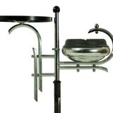 Ashtray floor vintage metal with table top