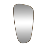 Asymmetrical brass mirror