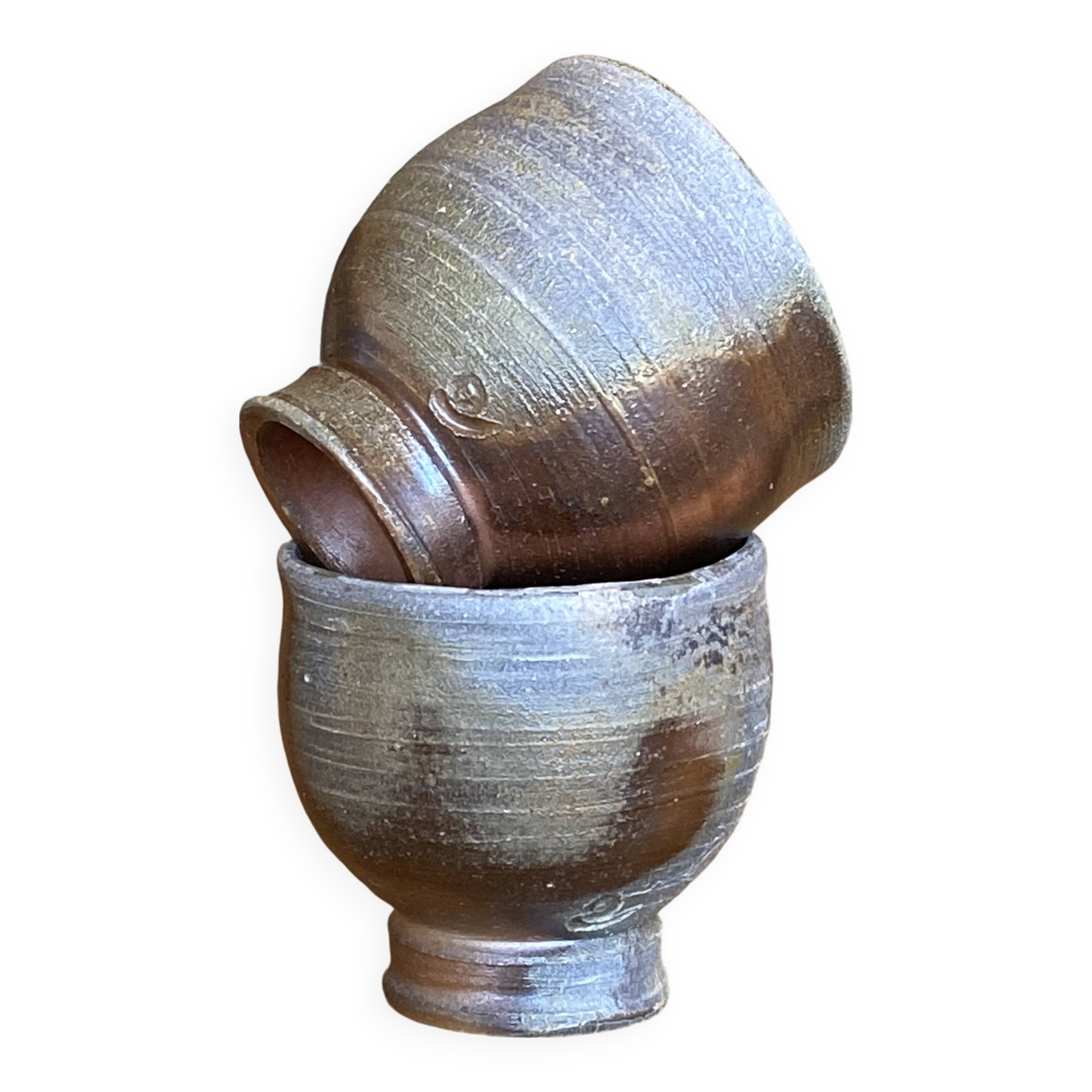 2 Studio pottery coffee cups