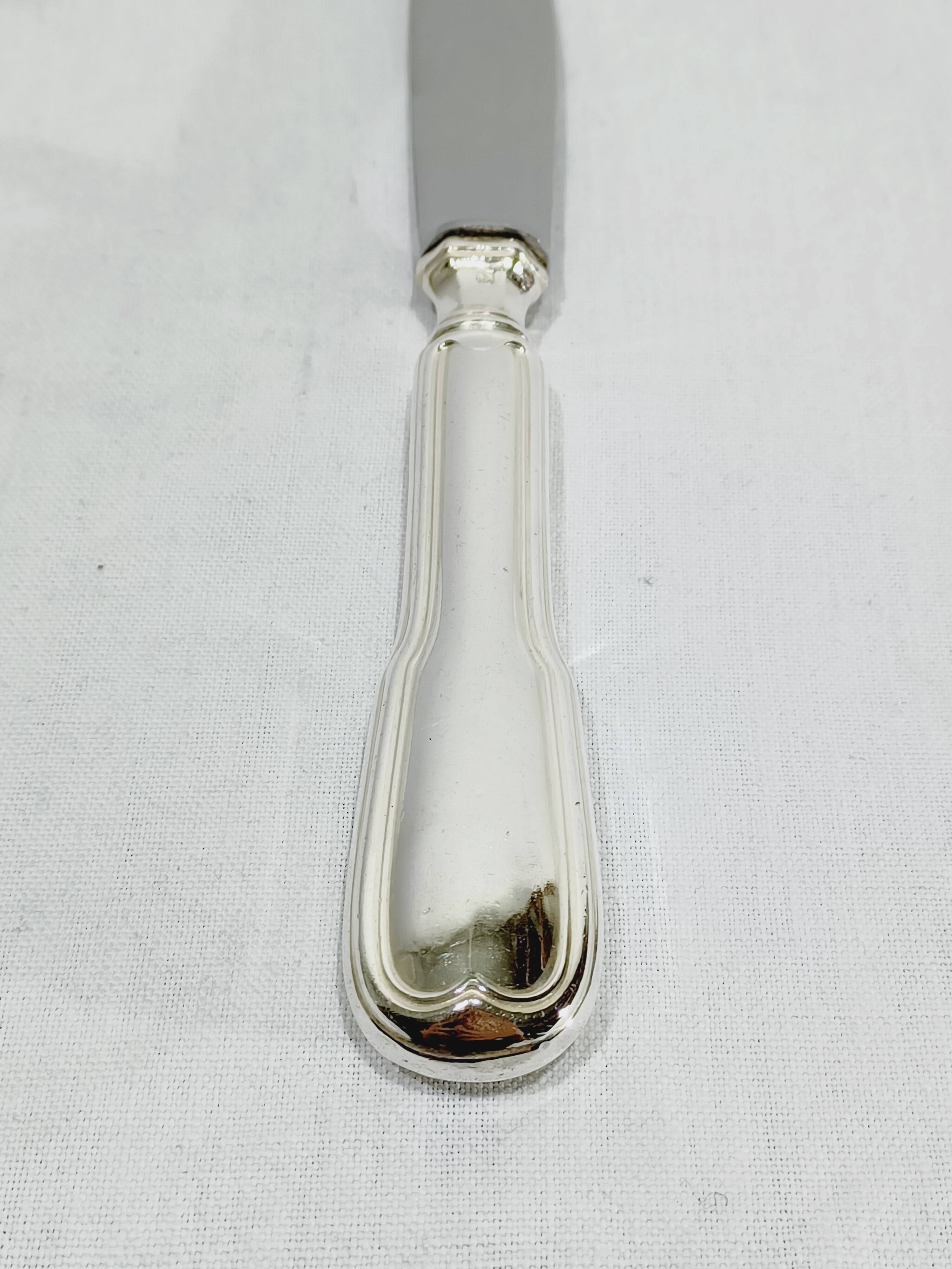 Sfam - 12 silver-plated table knives
