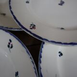 5 assiettes plates manufacture impériale royale Nimy Fabrication Belge