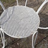 4 garden armchairs 1900 in wrought iron