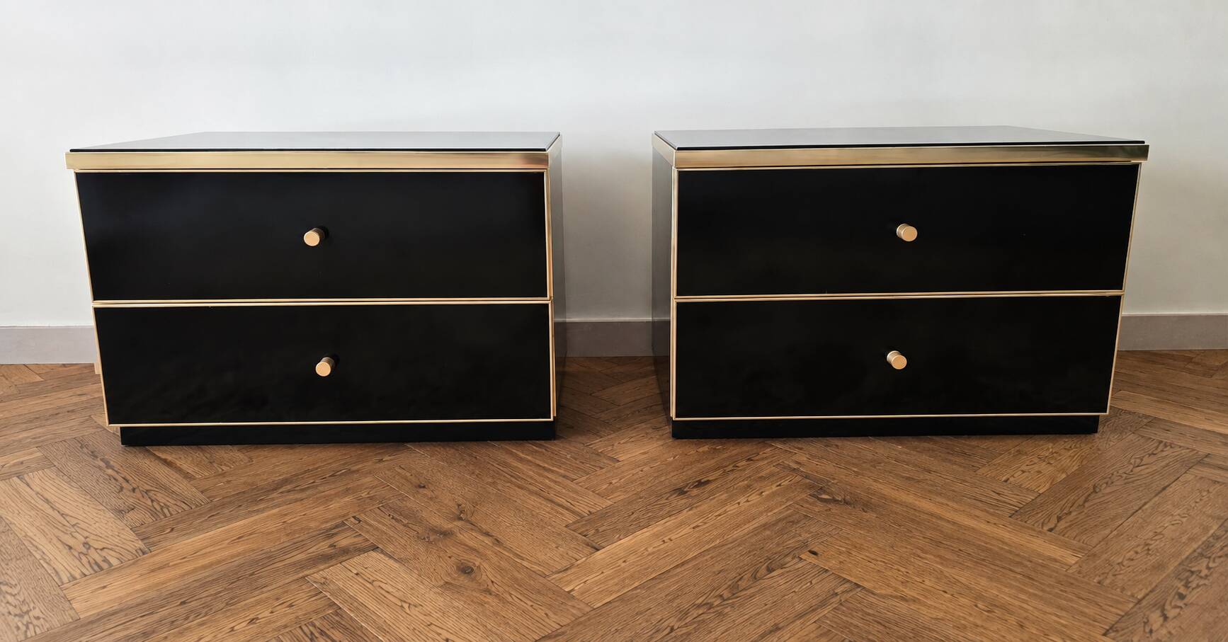 Pair of bedside tables Maison Roméo Paris by Jean-Claude Mahey, 1970s