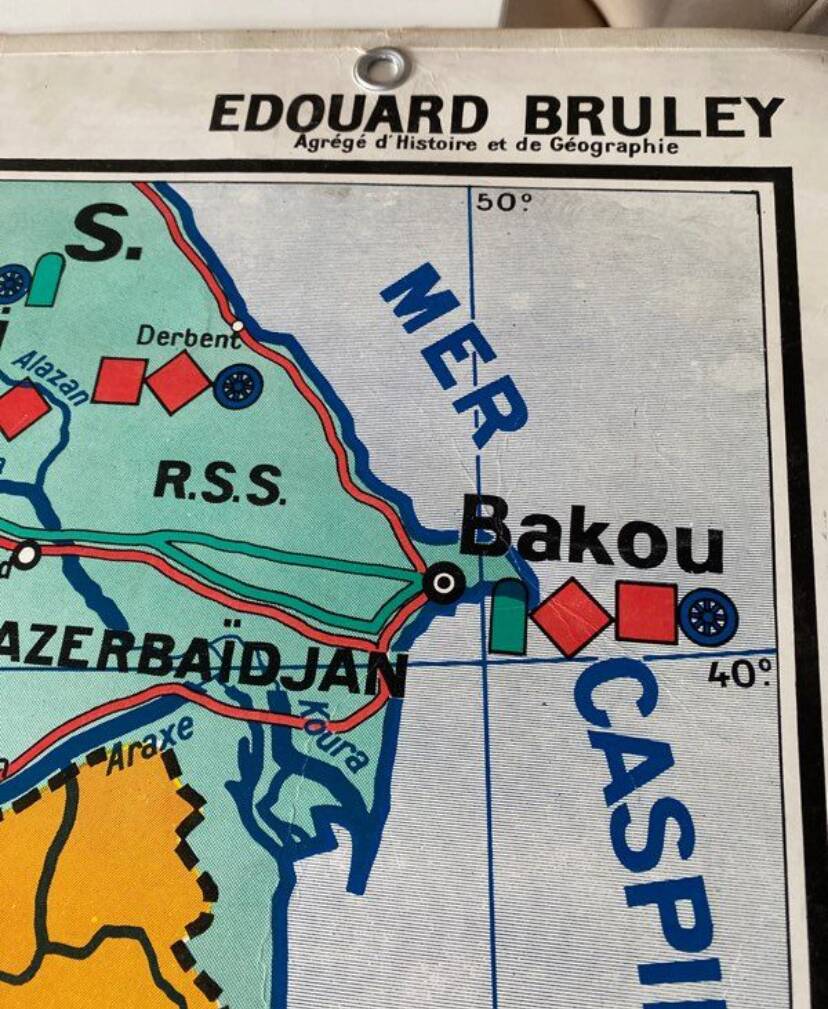Old map school West Asia (n 16 bis) - Edouard Bruley
