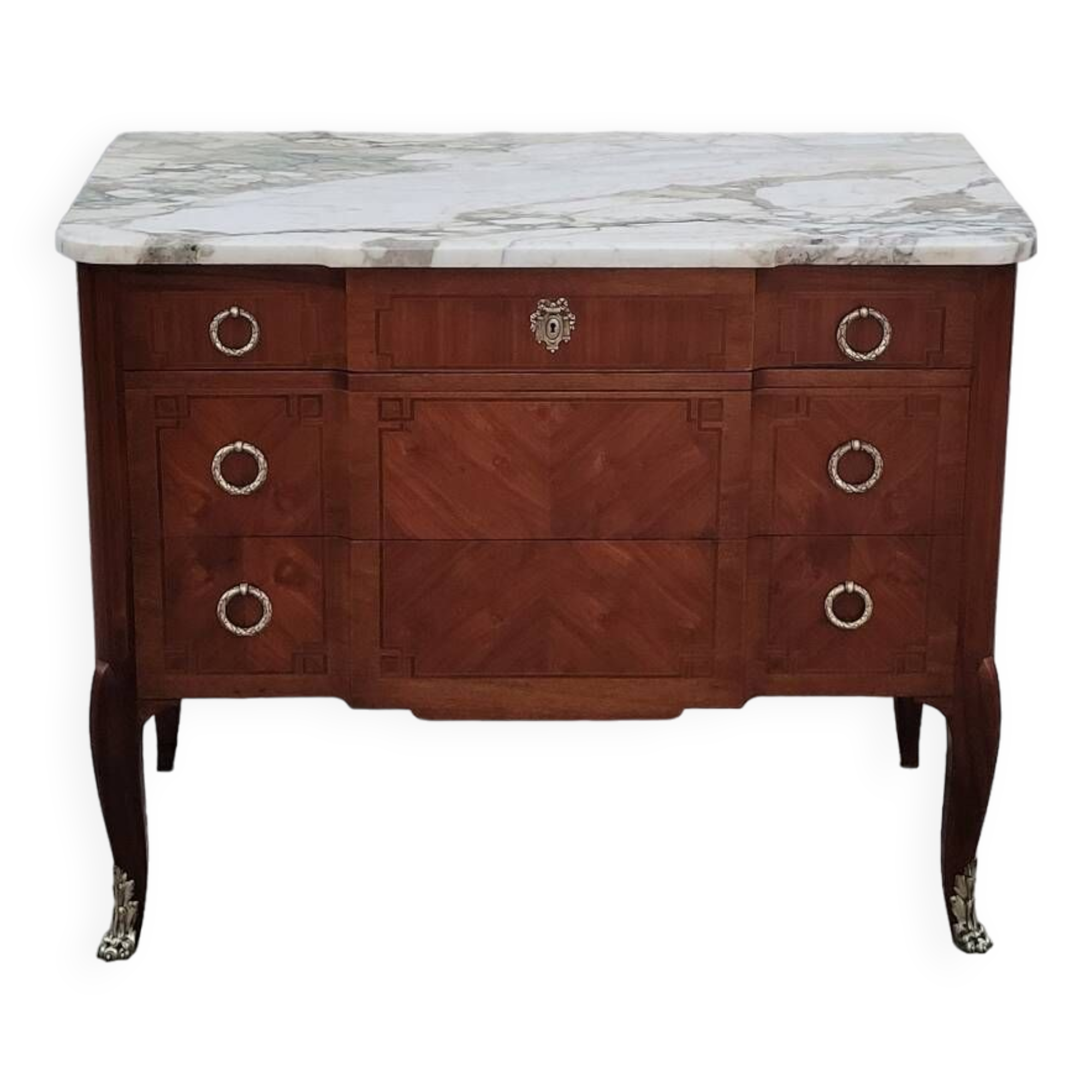 Louis XV Louis XVI rosewood commode, 19th century.