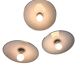 Triple industrial style pendant light with enamelled sheet metal and porcelain sockets