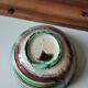 Large vintage enamelled bowl or salad bowl, rustic style