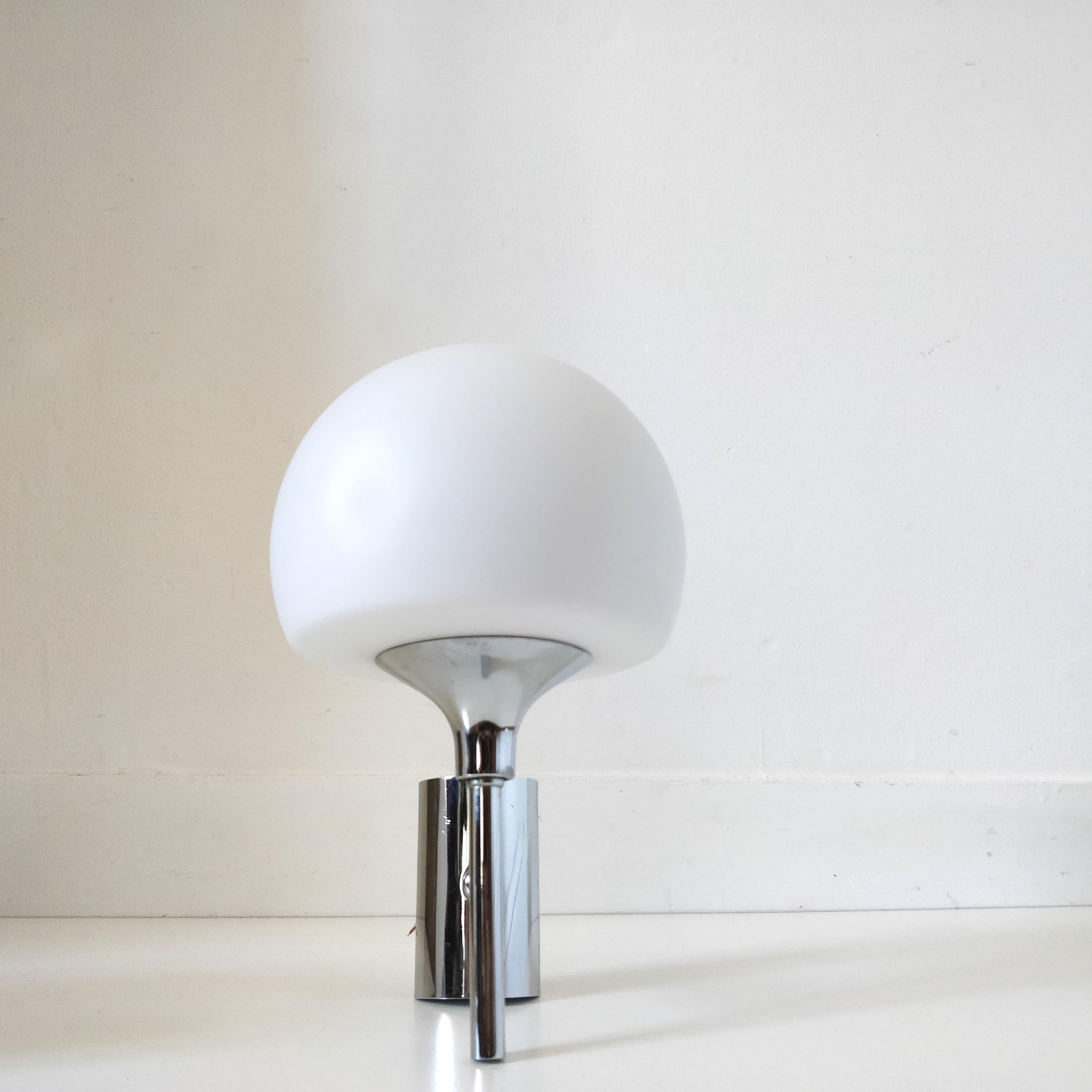 Pair of Italian globe sconces in opaline maison Sciolari