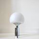Pair of Italian globe sconces in opaline maison Sciolari