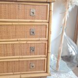 Rattan chest of drawers circa 1970 - Dal Vera