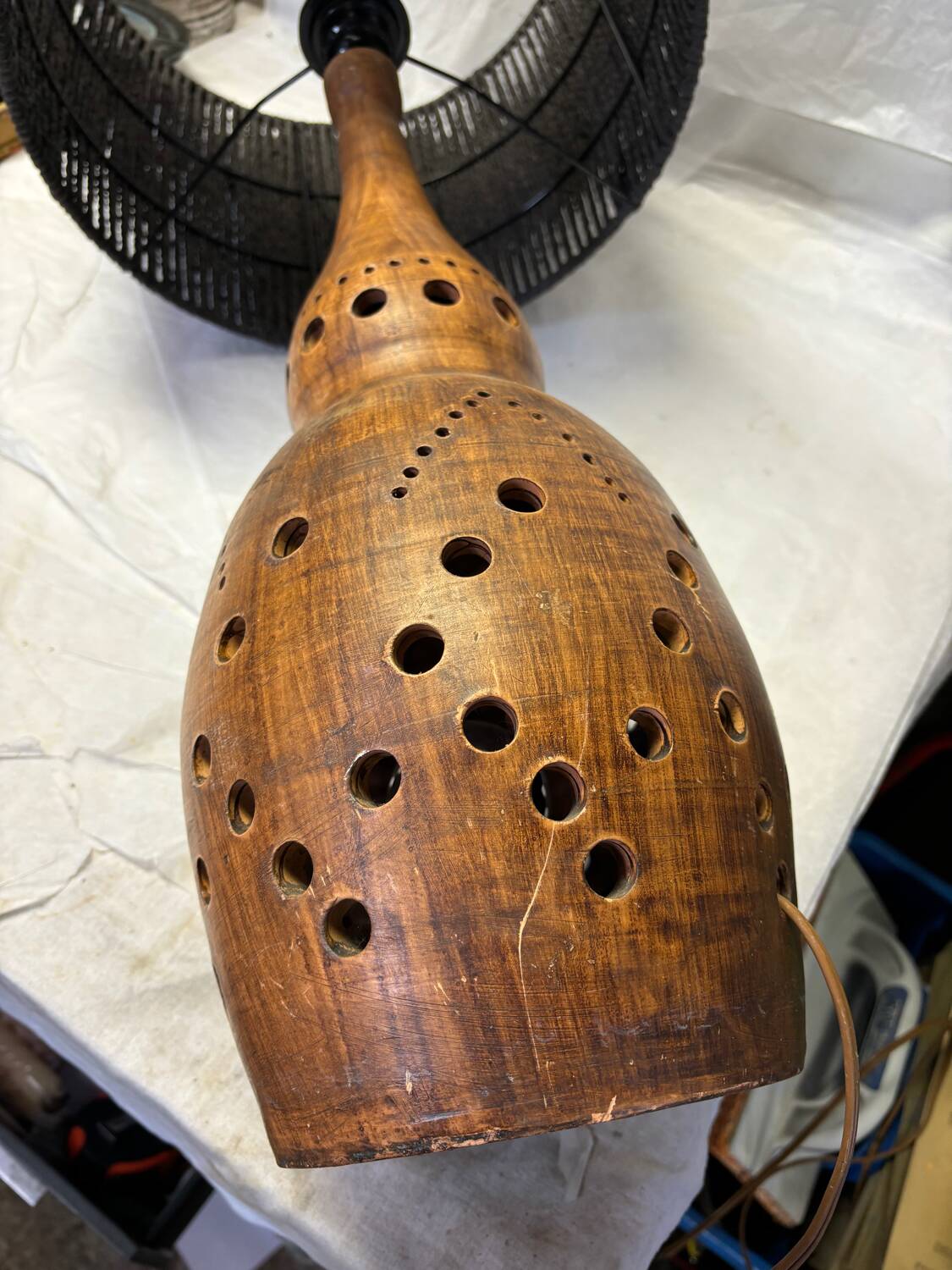 Vintage terracotta lamp