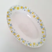 Ravier / Yellow and blue aperitif plate the Amandinoise