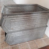 Industrial crates, steel, galvanized, the pair