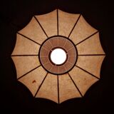 Table lamp from around 1960 with two original cocoon shades