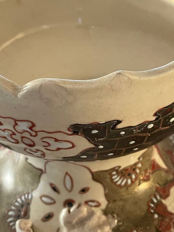 Grand vase japonais Satsuma 46cm