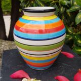 Vase à rayures vitaminées