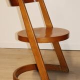 Vintage Baumann Model "Halfa" chair in wood, 1970s