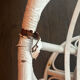 Vintage armchair in white lacquered rattan
