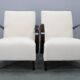 1940s Art Deco armchairs by Jindřich Halabala, beech wood upholstered