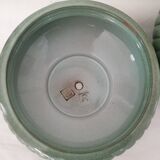 Set of 2 ceramic planters (plant pots) signed GPA made in France