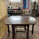 Solid wood farmhouse table with drop leaves