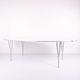 Super Ellipse dining table - Model B614 - white laminate - Piet Hein, Bruno Mathsson & Arne Jacobsen - Fritz Hansen
