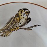 owl plate signed Sberna Deruta