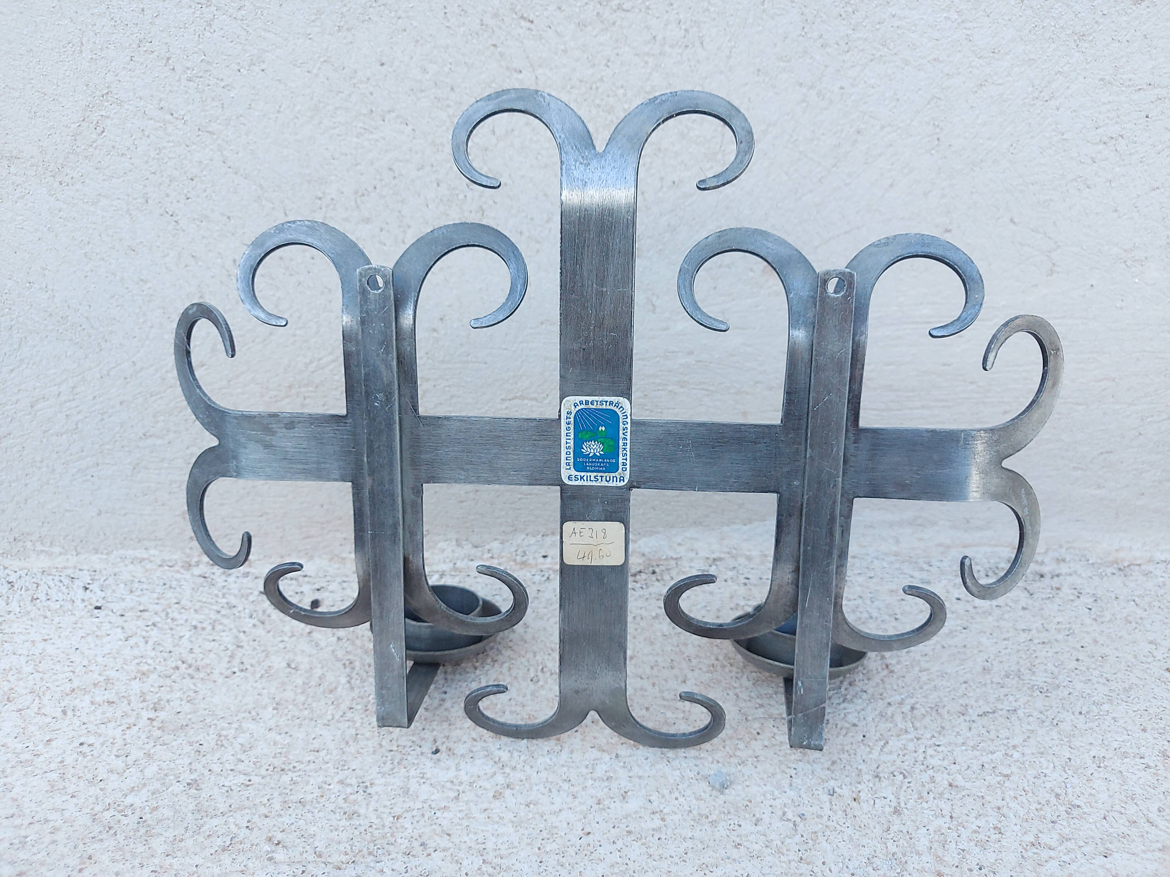 Vintage Scandinavian candle holder, Sweden town of Eskiltuna