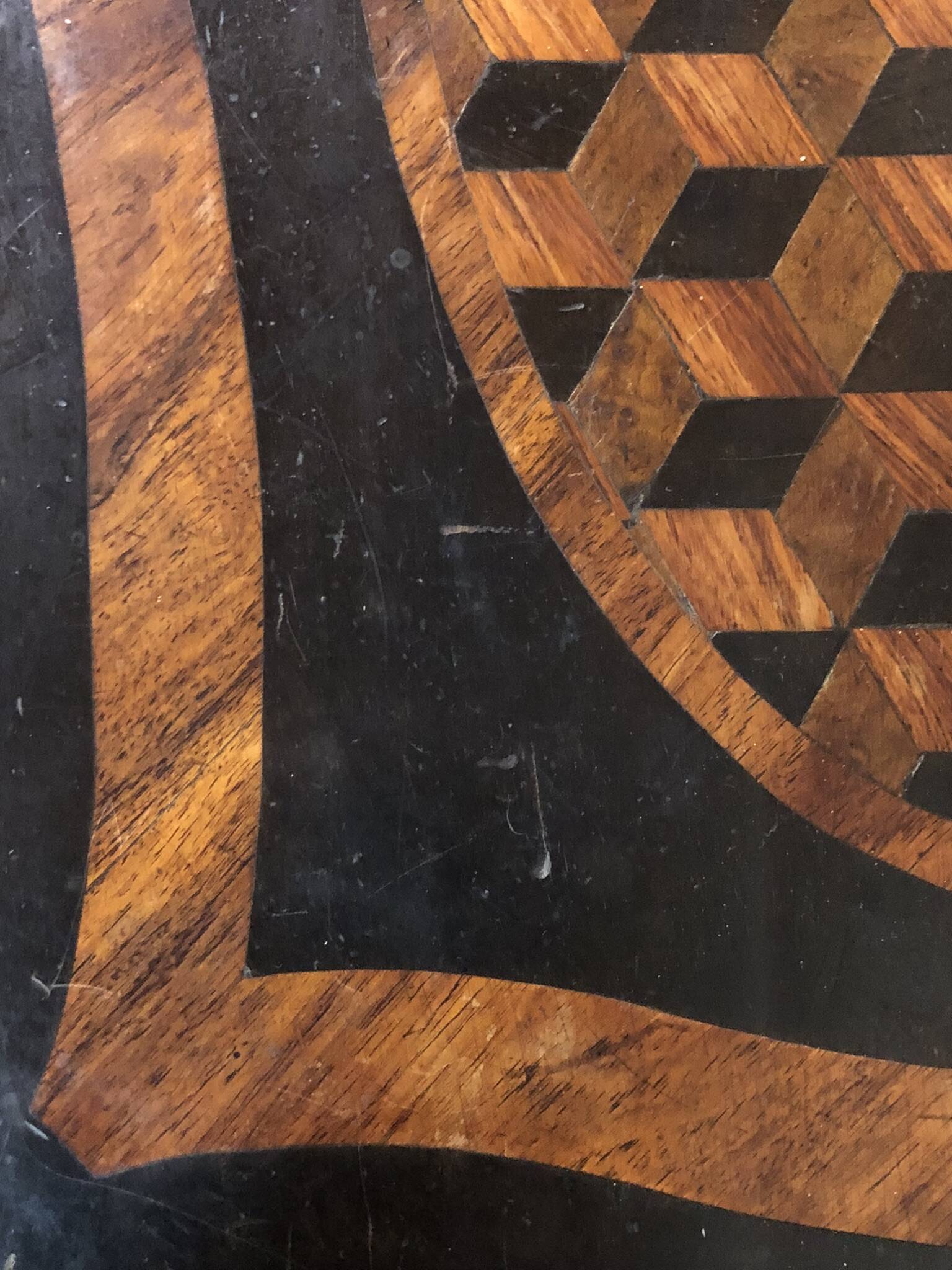 Dressing table / Worker in mercury glass marquetry and bronze fittings