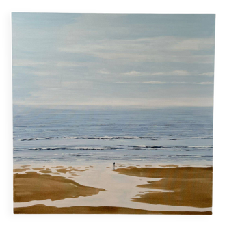 Solitude au bord de la mer 100x100