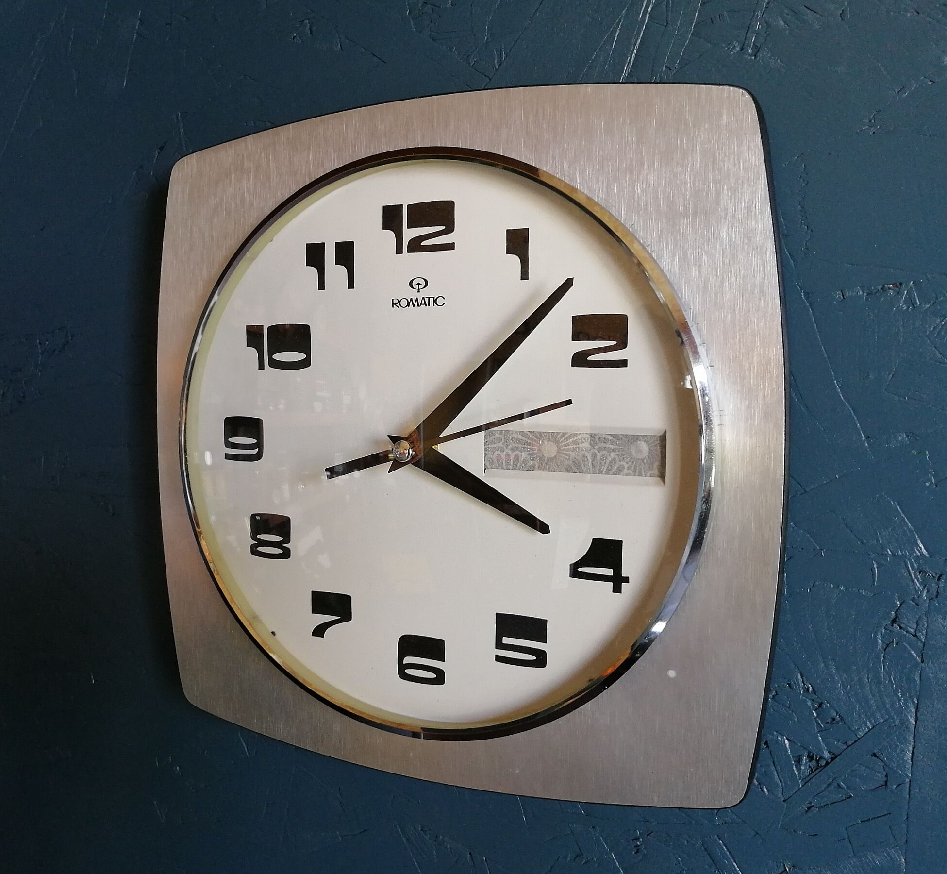 Vintage clock, "Romatic Silver" wall clock