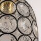 Iron and clear glass pendant by limburg, germany, 1960s.