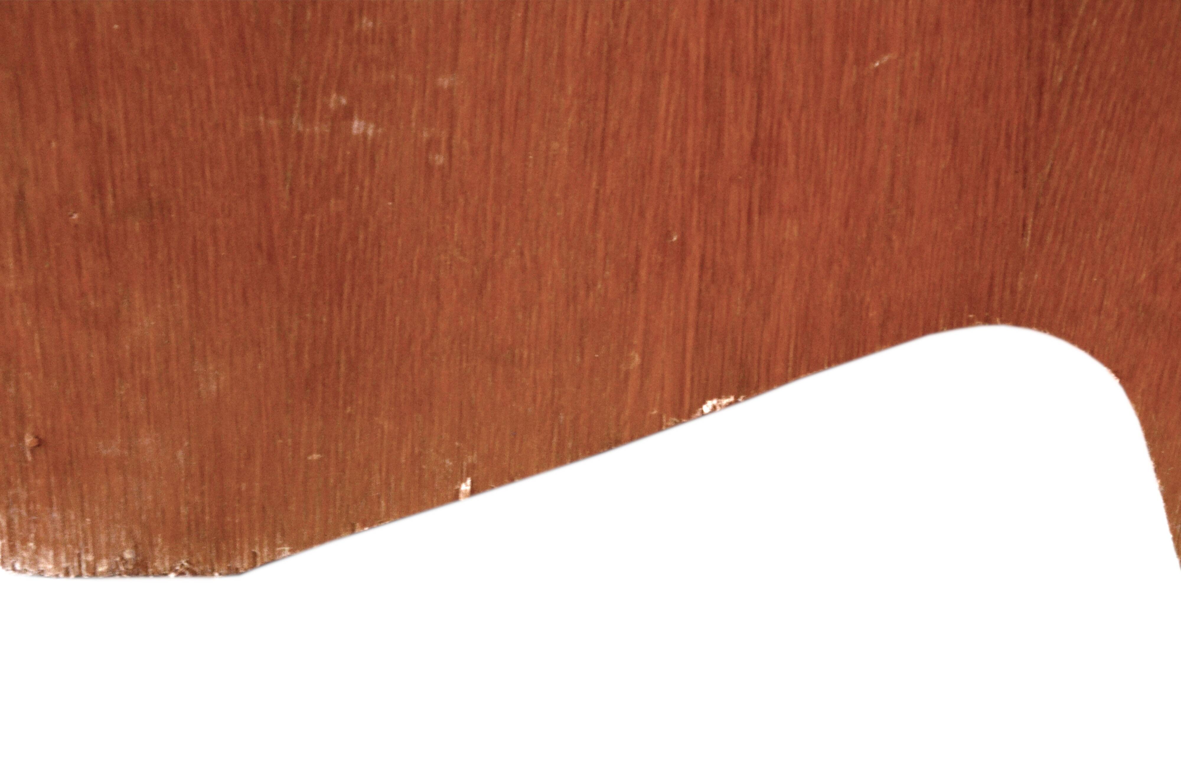 Wooden enfilade with fuchsia pink and black formica, 1950s, 130x50x100cm