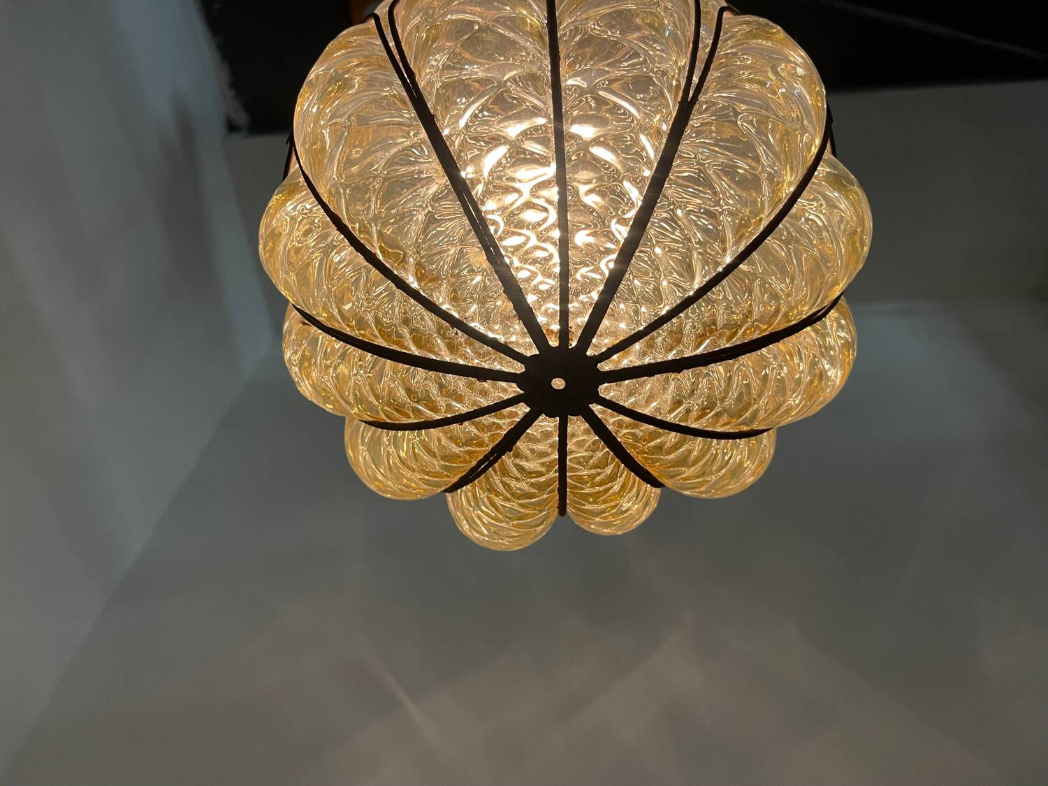 Wrought Murano Glass Light Pendant 1950’s